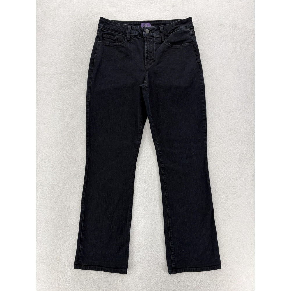 NYDJ Barbara Bootcut Jeans Womens 8 Short Black High Rise Stretch Shaping Denim